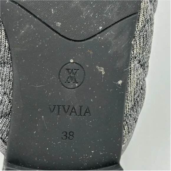 VIVAIA Sherry Rounded Toe Quilted Gray Mules Size 38 - Picture 7 of 8